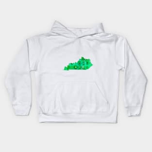 Kentucky in Green Kids Hoodie